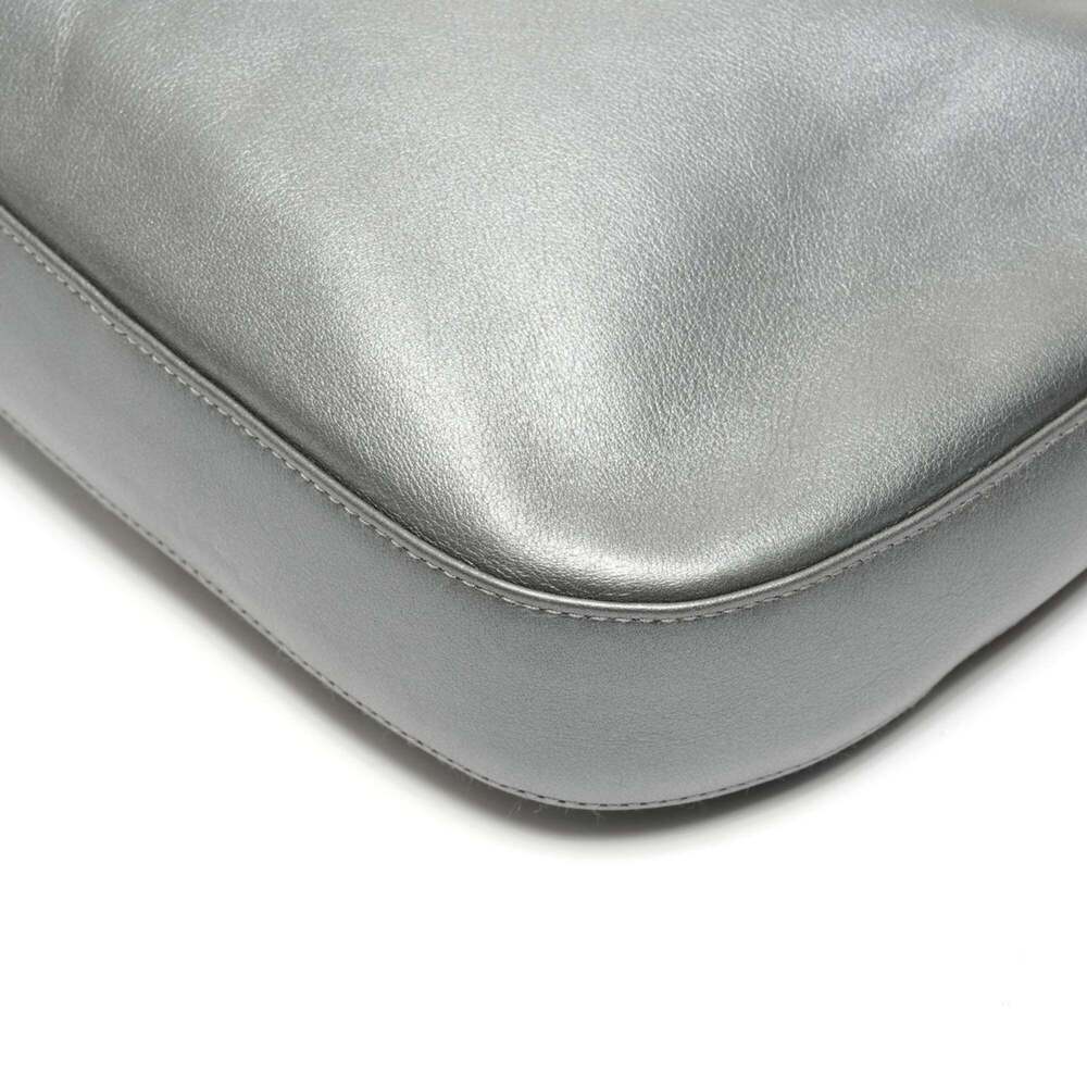 CHRISTIAN DIOR Gray Pearl Leather Shoulder Bag - Picture 6 of 12